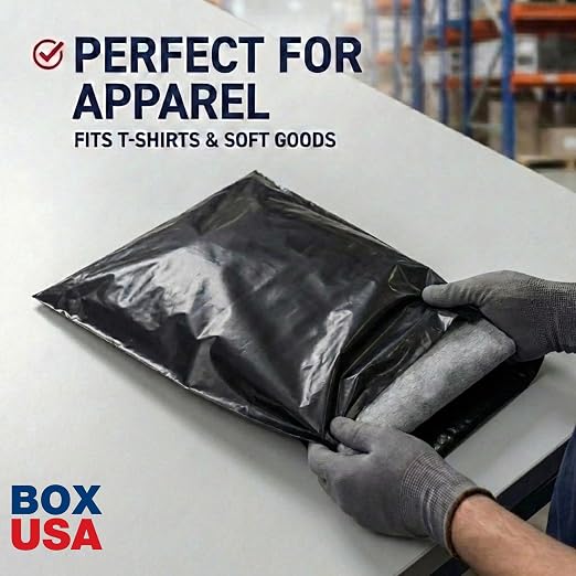 BOX USA Shipping Bags 10" x 13" Black - Image 5