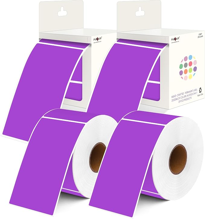 PARLAIM 3x5 inch Rectangle Color Code Stickers by PARLAIM