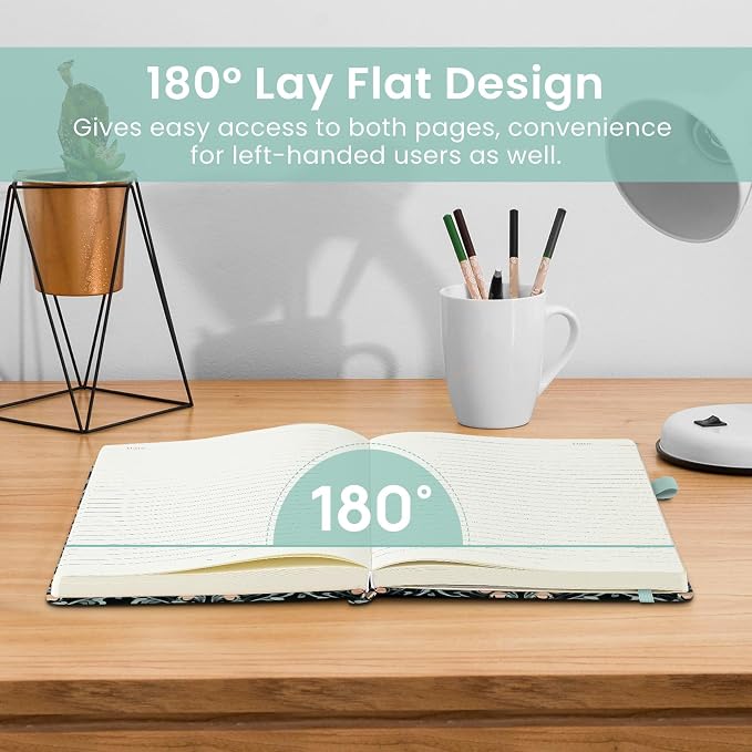 Taja Lined Journal Notebook for Women & Men, Hardcover Leather Journal for - Image 4