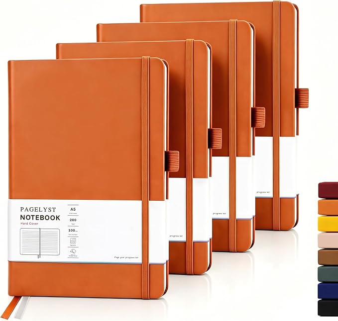 PAGELYST Lined Journal Notebook, 4 Pack Leather Journal by Unknown