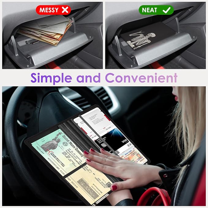 Car Registration and Insurance Holder，Colour Patterns Men Women Car License - Image 5