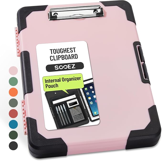 Sooez Toughest Clipboard with Storage, Internal Pen Pouch Included, Letter/ A4 by Sooez