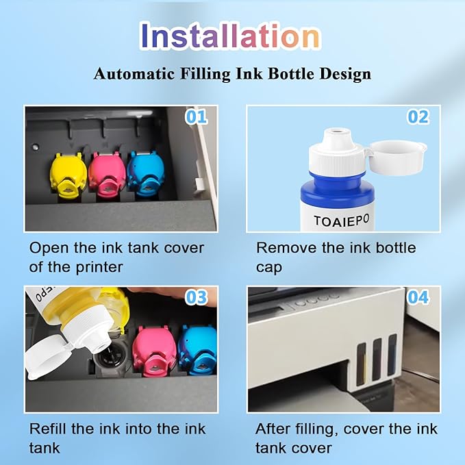 31 Refill Ink Bottles Replacement for H31 Ink Compatible with HP Smart Tank 7602 Ink Refill,Work for HP Smart Tank 5101 7001 7301 Ink Tank Printer-DeskLoop Office