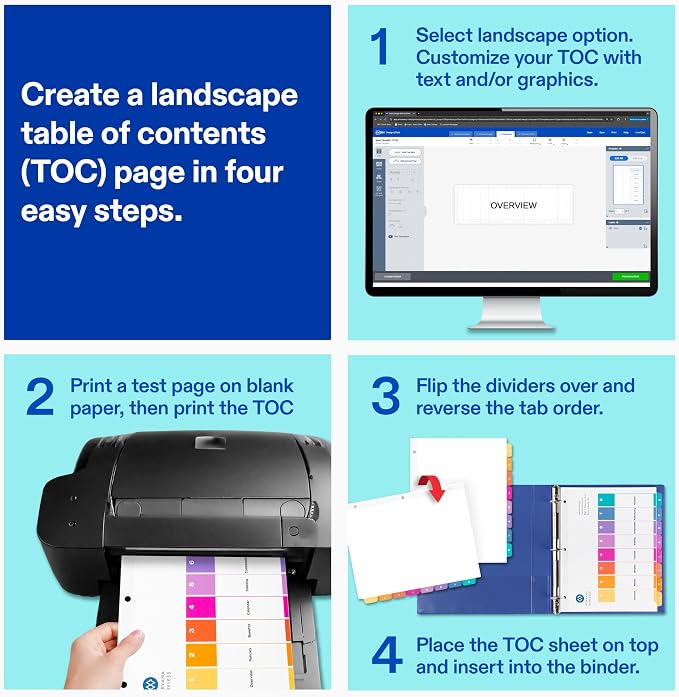 Avery A-Z Dividers for 3 Ring Binders, 26 Tabs per Set, Customizable Table of - Image 7