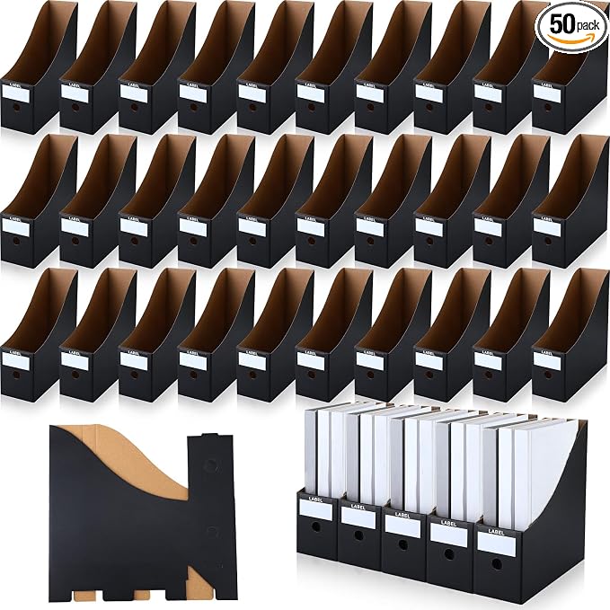 Geyee 50 Pcs Cardboard Magazine Holder Magazine File Holder Magazine Storage by Geyee