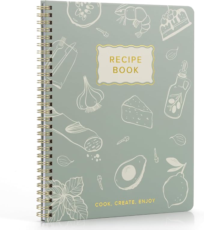 Elegant Recipe Book for 100+ Cherished Meals by ZICOTO