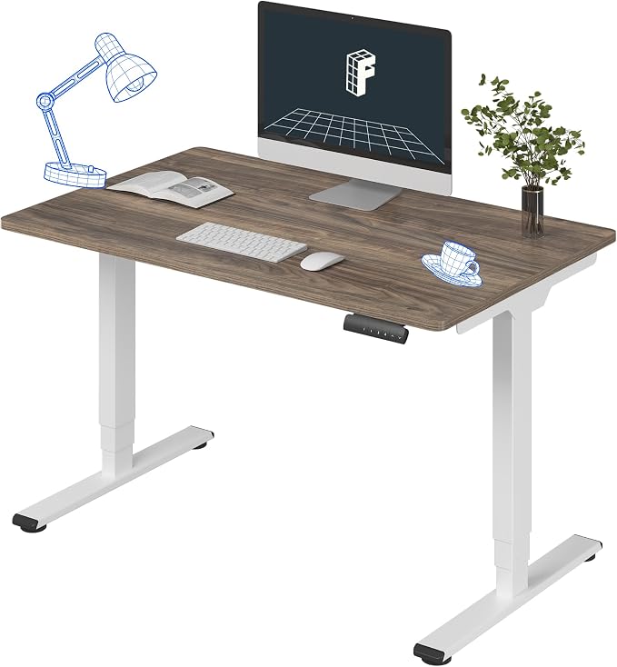 FLEXISPOT E6 3-Stage Dual Motor Electric Standing Desk 48 x 30 Sit Stand Up Desk by FlexiSpot