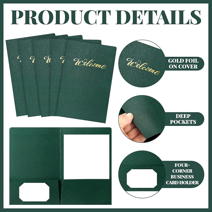 Affrolling 50 Pack 6 x 9 Inch Welcome Pocket Folders Church Visitor Welcome - Image 3