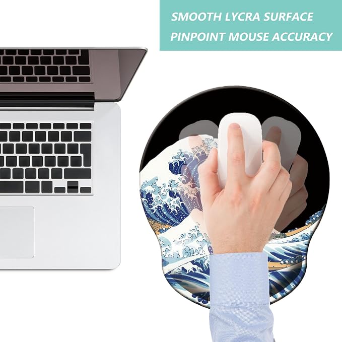 Mouse Pad with Wrist Support, Ergonomic Mouse Pad with Memory Foam Wrist Rest - Image 7