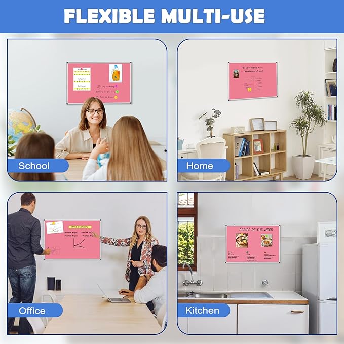 WALGLASS Magnetic Whiteboard 24"x18" Dry Erase White Board - Image 4