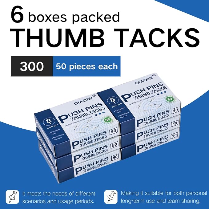 300pcs Clear Push pins for Bulletin Board Thumb Tacks for Walls pushpins Wall - Image 5
