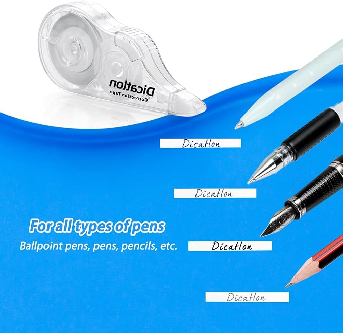 White Correction Tape 10 Pack, Easy Use Roller Applicator, Instant Dry - Image 5