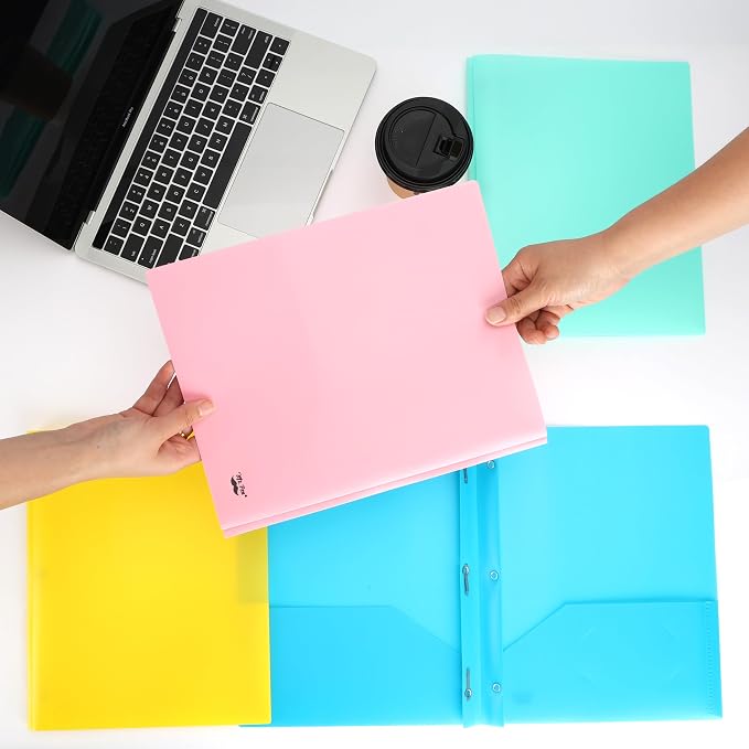 Mr. Pen- Plastic Folders with Pockets and Prongs, 5 Pack, Letter Size | - Image 7