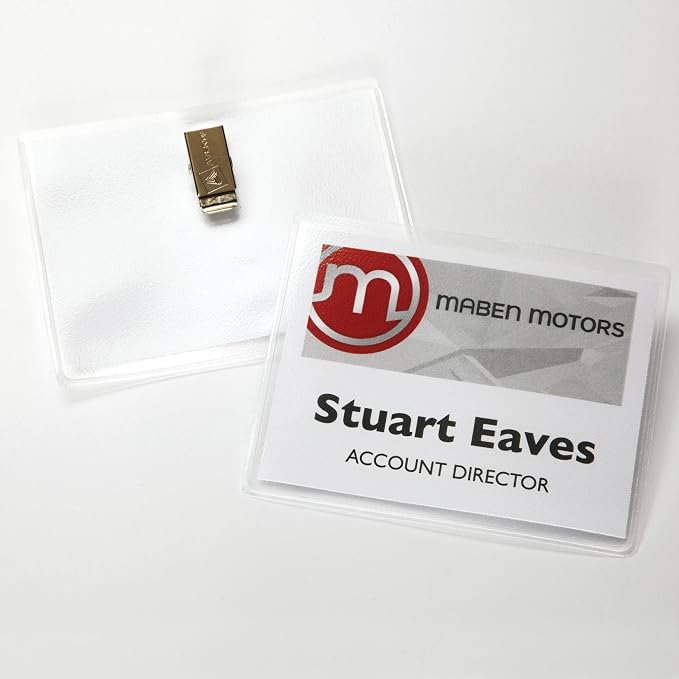 Avery Customizable Name Badge Clips, 2 Packs, 80 Printable Inserts and Badge - Image 4