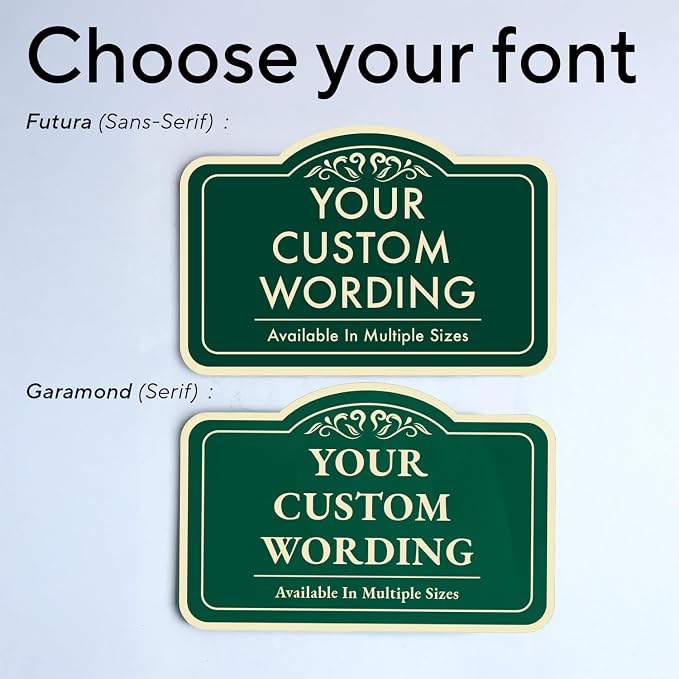 Custom Decorative Outdoor Aluminum Signs, Personalized Driveway Signs, - Image 9