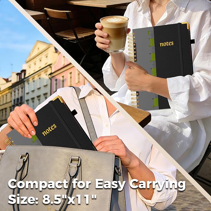 XYark A4 Hardcover Spiral Notebook, 8.5"x11" College Ruled Notebooks - Image 8