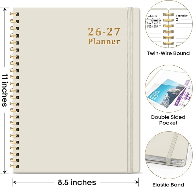 Planner 2026-2027, 8.5" x 11" Weekly and Monthly Academic Year Planner Calendar - Image 4