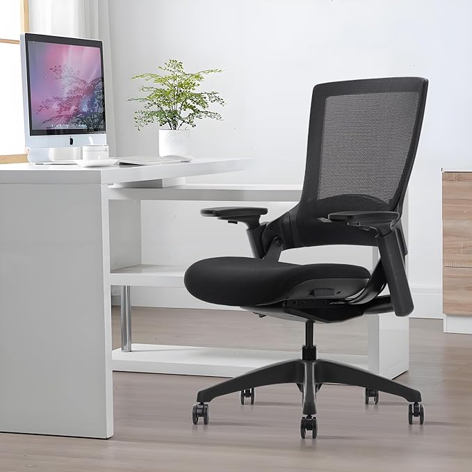 CLATINA Swivel Executive Chair, Adjustable Ergonomic Computer Chair with 3D Armrest and Lumbar Support, Mesh Backrest Task Chair for Home Office Conference Room-DeskLoop Office