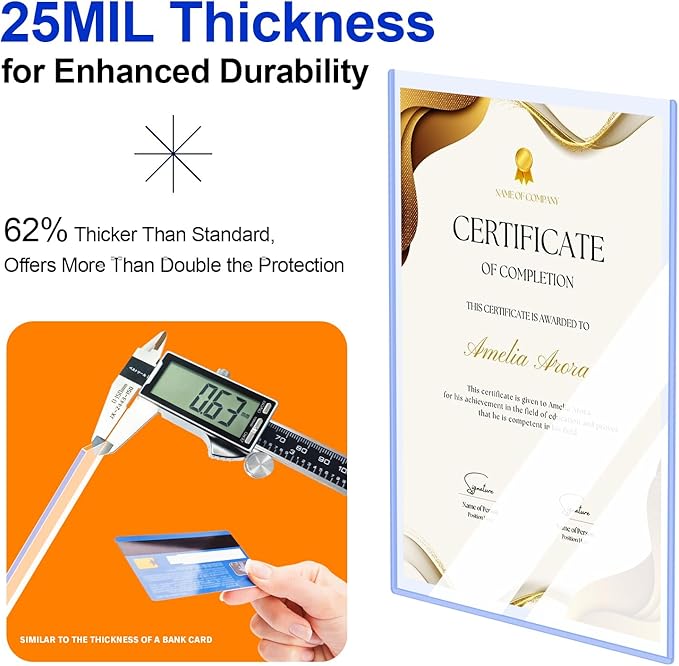 8.5x11 Heavy Duty Document Toploader Sleeves - Image 3