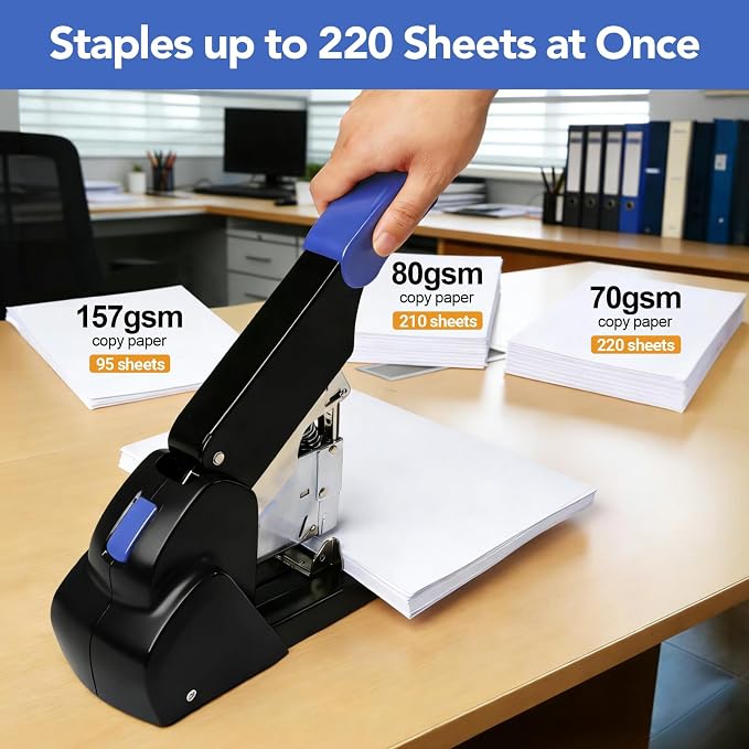 AFMAT Heavy Duty Stapler, 220 Sheets Capacity Stapler - Image 2