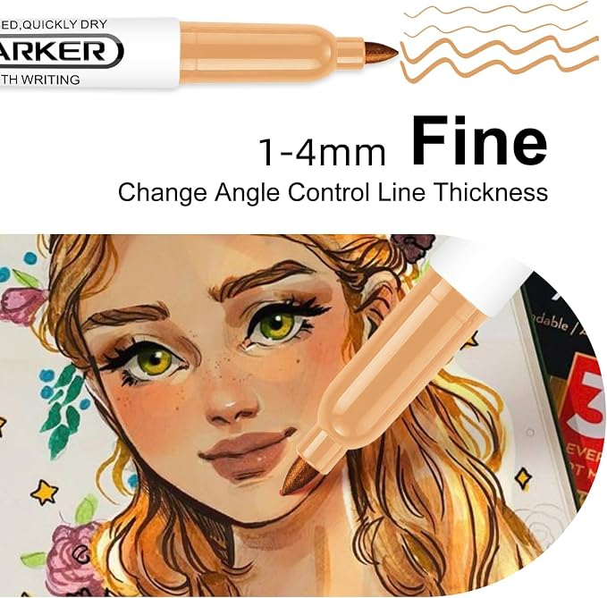 SFAIH 24 Skin Tone Permanent Markers - Image 5
