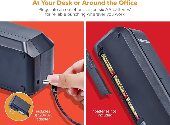 Bostitch Office Electric 3-Hole Punch, Dual Paper Loading, Heavy Duty, Jam-Free - Image 5
