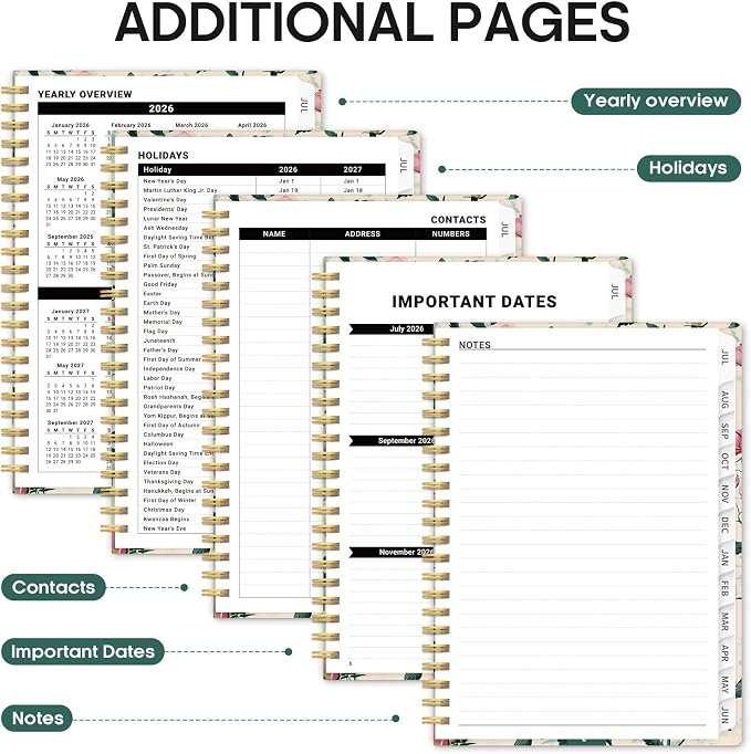 Planner 2026-2027, Academic Year Monthly and Weekly Calendar Planner, Jul 2026 - Image 5