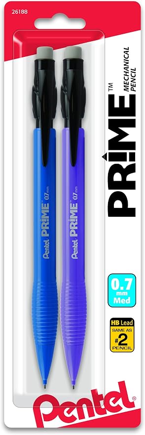 Pentel Prime Mechanical Pencil 0.7Mm Assorted Barrel Colors - Image 2