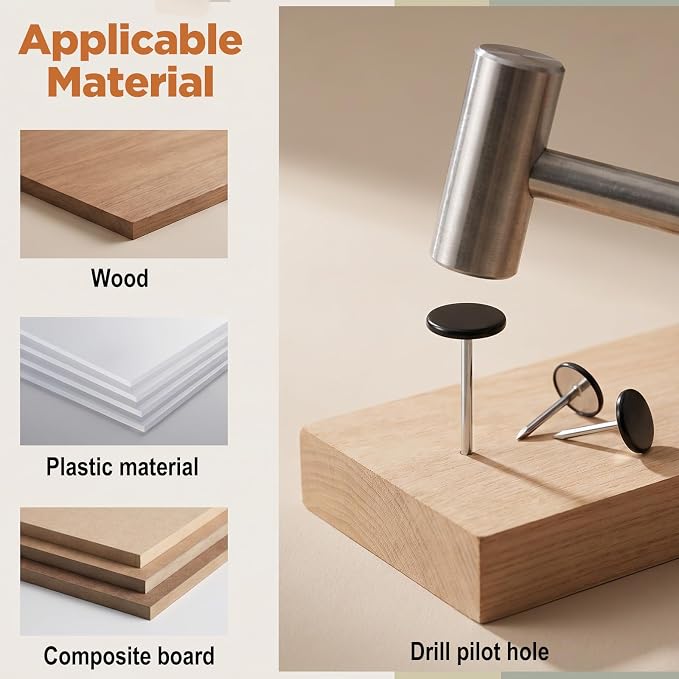 Black Flat Thumb Tacks - Image 4