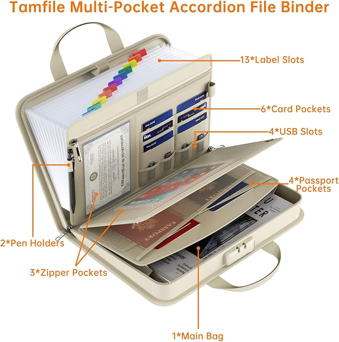 5200℉ Fireproof Accordion File Organizer - Image 4