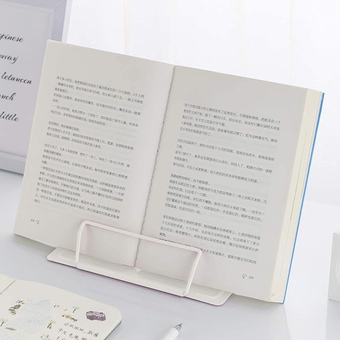 MSDADA Book Stand Metal Reading Rest Book Holder Adjustable Cookbook Documents - Image 9