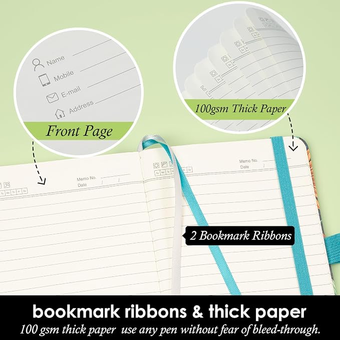 NIRMIRO Aesthetic Small Journal Notebook, A6 Mini Pocket Notebook - Image 3
