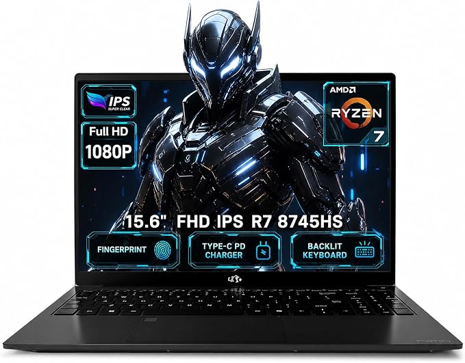 NIMO 15.6" Gaming Laptop, AMD Ryzen 7 8745HS 8-Core, 32GB RAM, 1TB SSD by Unknown