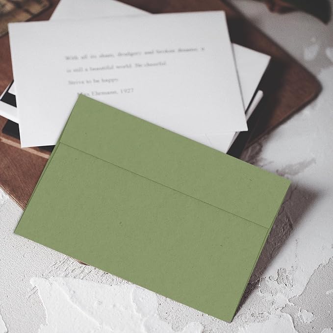 A7 Sage Green Envelopes 100 Pack, Goefun 5x7 Self Seal Printable Envelopes - Image 3