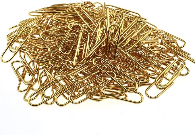 HAHIYO Paper Clips 1.1 inches Length Gold Paperclips Bright Colors Vinyl Coated - Image 6
