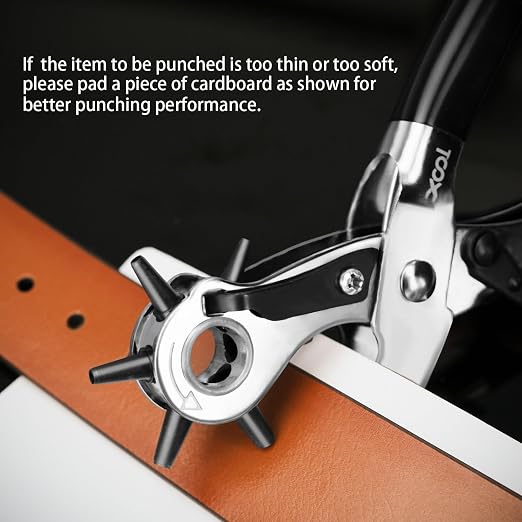 XOOL Belt Hole Puncher for Leather, Precision Multi-Size Leather Hole Punch for - Image 6