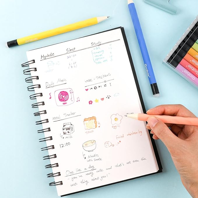 Grabie Erasable Gel Pens, 9 Colors Erasable Pens, Make Mistakes Disappear - Image 7