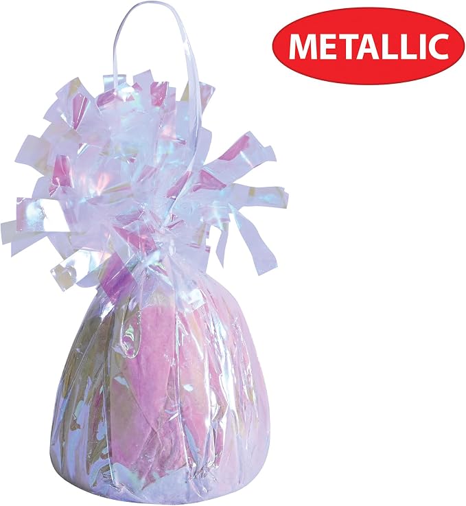 Beistle 50804-OP Opalescent Metallic Wrapped Balloon Weights, 6 Ounces - Image 3