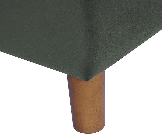 Home Decor | Dinah Collection Modern Storage Ottoman | Ottoman with Storage for Living Room & Bedroom(Loden Green Velvet)-DeskLoop Office