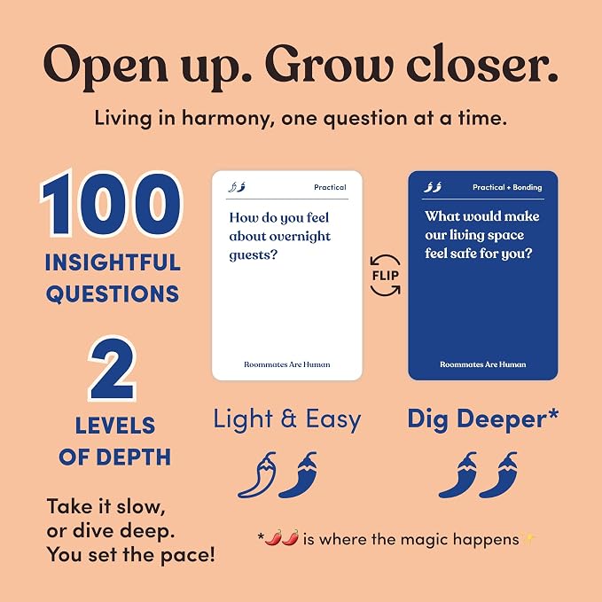 Roommates are Human | 140 Conversation Cards to Help You Get to Know Your - Image 5