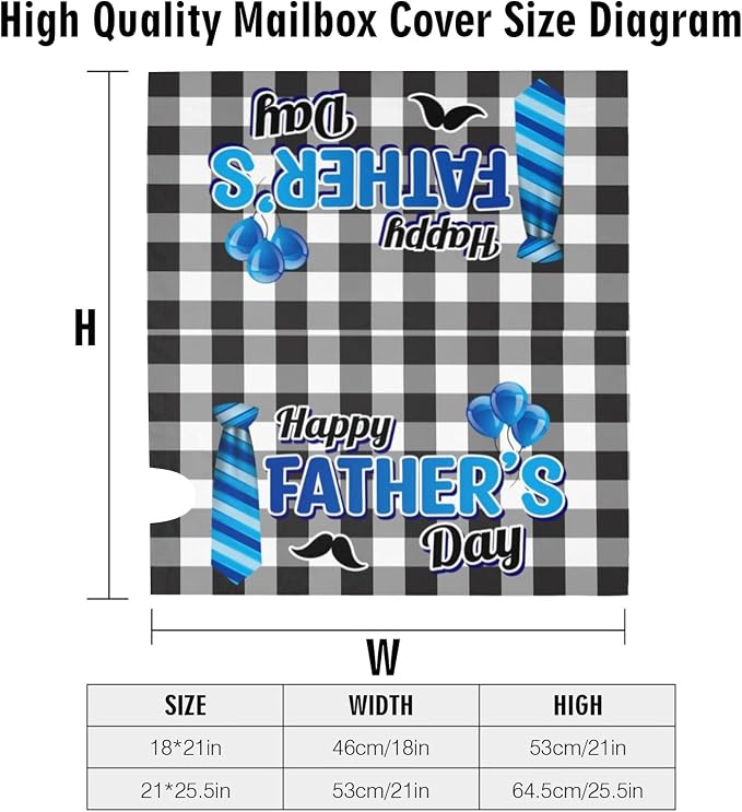 Happy Father's Day Mailbox Covers, Best Dad Ever 21 x 18 in Mail Box Covers - Image 6