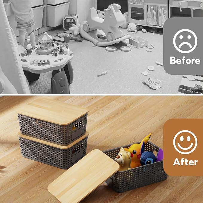 8 Pcs Plastic Storage Bins - Image 5