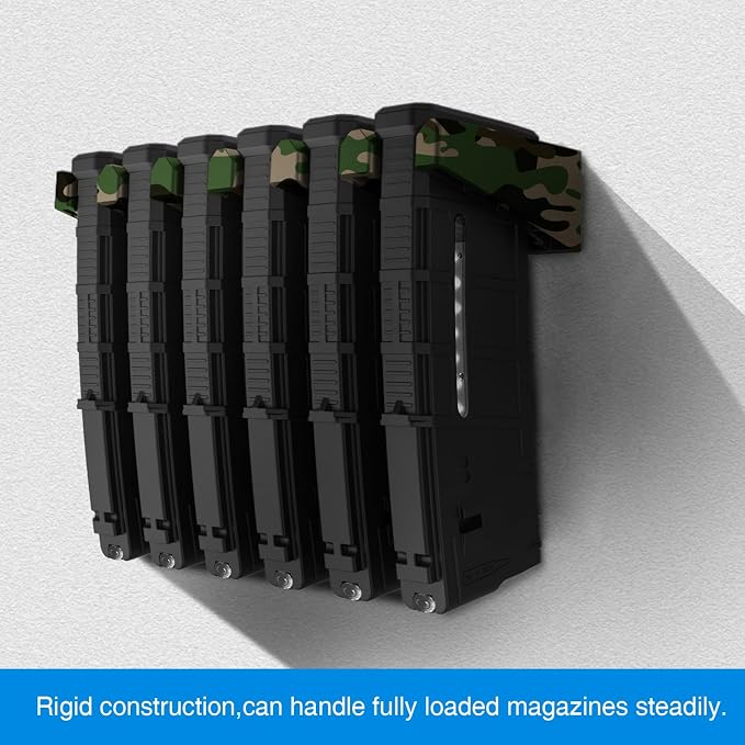 Solid ABS 6X Standard PMAG Wall Mount, Mag Holder, Home Magazine Storage Rack - Image 5
