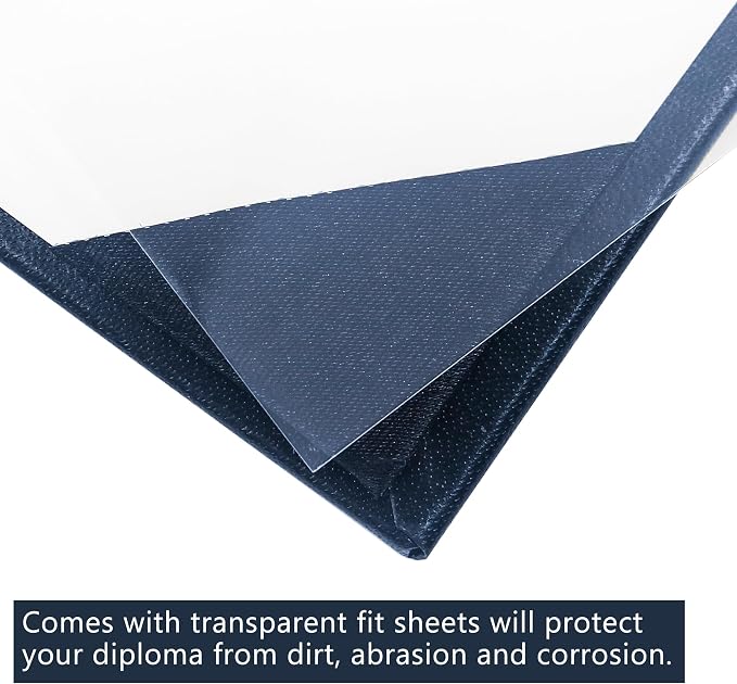 GraduationMall 11"x14" Smooth Padded Diploma Cover Certificate Holder Navy - Image 5