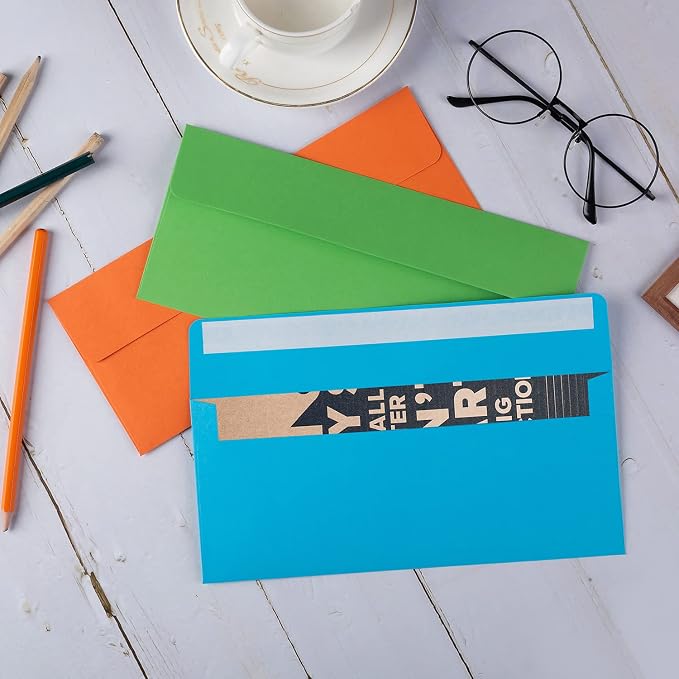 50 Pack Colorful #10 Business Envelopes Self Seal Letter Envelope | Standard - Image 5