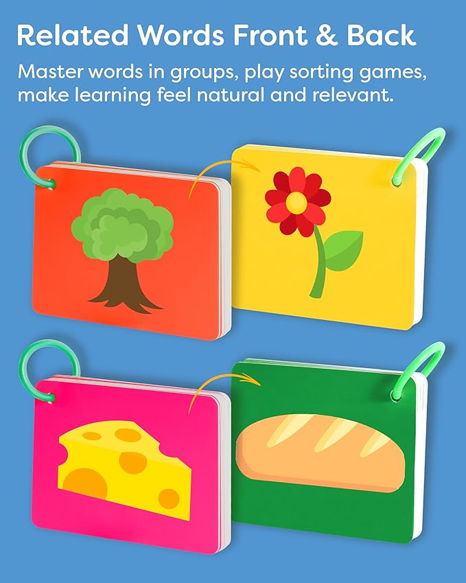 100 First Words Flash Cards – High Contrast Picture Flashcards – Educational - Image 5