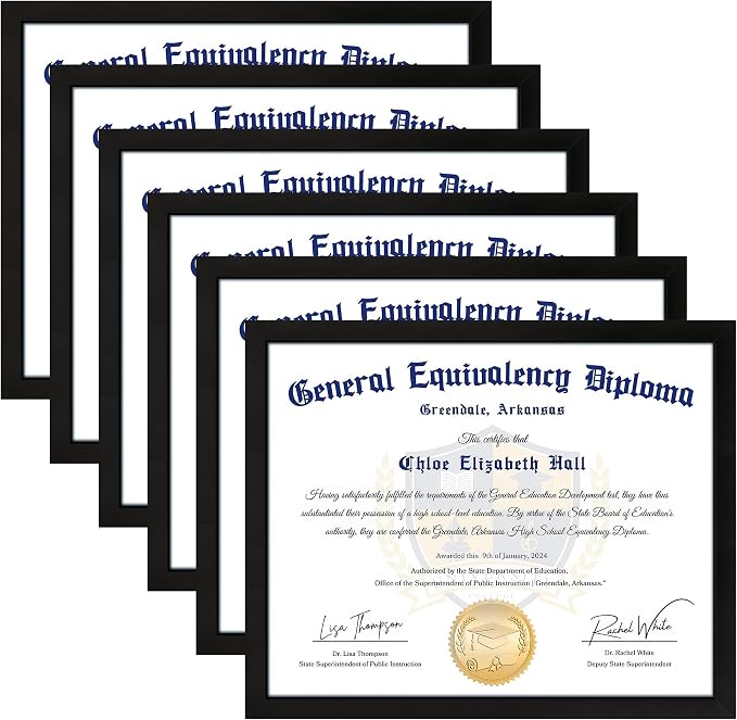 FIXSMITH 11x14 Diploma Frame, 6 Pack Black Picture Frames by FIXSMITH