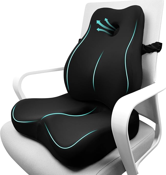 Seat Cushion & Lumbar Support Pillow by JIPORIER