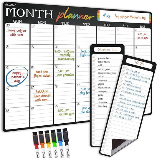 Magnetic Dry Erase Monthly Calendar by CleverClean