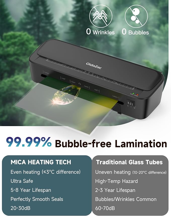 Laminator Machine, 11 in 1 Laminating Never Jam Technology - Image 3